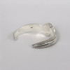 Bracelet jonc argent massif ailes ange onxy noir homme femme