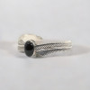 Bracelet jonc argent massif ailes ange onxy noir homme femme