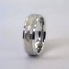 Bague homme anneau en tungstene martelee design