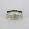 Bague homme anneau en tungstene martelee design
