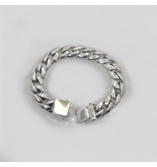 Bracciale da uomo in argento massiccio con catena spessa da motociclista