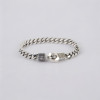 Men's and women's silver infinity handcuff chain bracelet