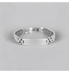 Gepersonaliseerde stalen kinarmband voor heren