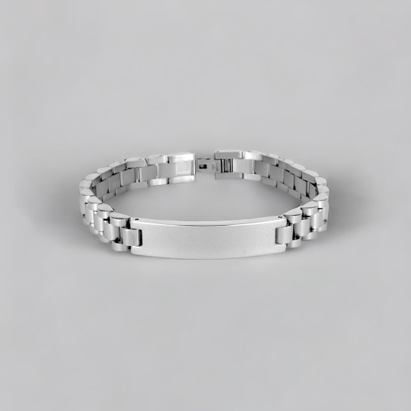 Bracelet personnalise homme gourmette acier