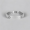 Personalized men's steel curb bracelet