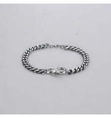 Cuban Chain Bracelet Steel Infinity Symbol