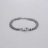 Bracelet Chaîne Cubaine Acier Gouvernail Marin (Dupliqué)