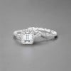 Bague de fiançailles femme double anneau argent zirconium ovale 3 couleurs (Dupliqué)