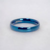 Men's High Polished Blue Titanium Engraving Band Ring