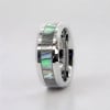 6mm Bague mariage personnalisee homme tungstene nacre abalone