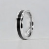 Men's Titanium Black Resin Band Custom Ring