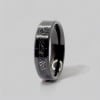 6mm Bague personnalisee alliance anneau Tungstene noir