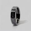 4mm Bague personnalisee alliance anneau Tungstene noir