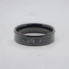 6mm Bague personnalisee alliance anneau Tungstene noir