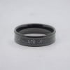 4mm Bague personnalisee alliance anneau Tungstene noir