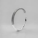 Bracelet argent massif jonc viking celtique torsade homme femme