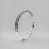 Solid silver Celtic Viking bangle twisted bracelet for men and women