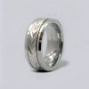 Anello da uomo in tungsteno con scanalatura per pneumatici, design a ingranaggio