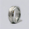 Men's Ring Tungsten Ring Groove Tire Cog Design