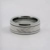 Anello da uomo in tungsteno con scanalatura per pneumatici, design a ingranaggio