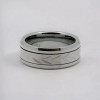 Men's Ring Tungsten Ring Groove Tire Cog Design