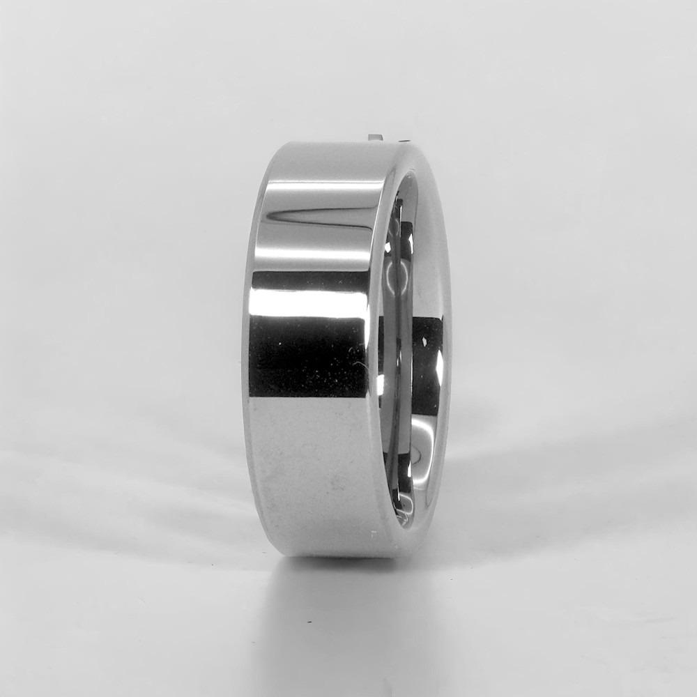 Anello Personalizzato Fede Nuziale Piatta Tungsteno Lucidato a Specchio