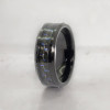 Anillo de boda personalizado de fibra de carbono de cerámica negra