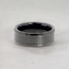 6mm Bague ceramique noire homme fibre de carbone personnalisable