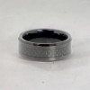 8mm Bague ceramique noire homme fibre de carbone personnalisable