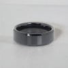 Anello in ceramica nera opaca spazzolata, anello personalizzabile per uomo e donna