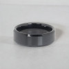 Anillo de cerámica negro mate cepillado, anillo personalizable para hombres y mujeres