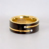 Alianza de hombre con ranura de tungsteno personalizable