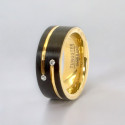 Alianza de hombre con ranura de tungsteno personalizable