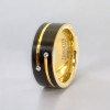 Alianza de hombre con ranura de tungsteno personalizable