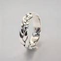 Anello treccia in argento da uomo
