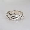 Bague homme argent tresse