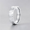 Blanc Bague Titane Alliance 6mm Brossée Rainurée Personnalisable