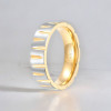 Dore Bague Titane Alliance 6mm Brossée Rainurée Personnalisable