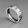 Bague Titane Alliance 6mm Brossée Rainurée Personnalisable