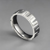 Bague Titane Alliance 6mm Brossée Rainurée Personnalisable
