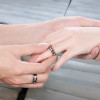 Bague Titane Alliance Élégante Zircons Personnalisable
