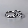 Bague Titane Alliance Élégante Zircons Personnalisable