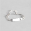 Bracelet Gourmette Enfant Acier Plaque Gravable Ajustable