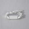 Bracelet Gourmette Enfant Acier Plaque Gravable Ajustable