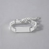 Bracelet Gourmette Enfant Acier Plaque Gravable Ajustable