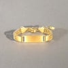 Bracelet Gourmette Enfant Acier Plaque Gravable Ajustable