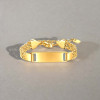 Bracelet Gourmette Enfant Acier Plaque Gravable Ajustable