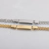 Bracelet Gourmette Enfant Acier Plaque Gravable Ajustable
