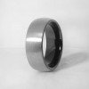 Bague personnalisee dome tungstene homme noir brosse