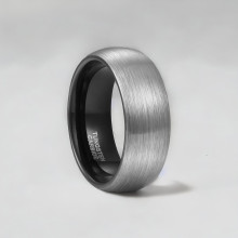 Brushed Tungsten Ring Custom Engraved